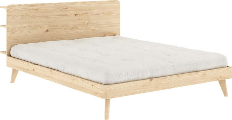 Dvoulůžková postel s roštem 160x200 cm v přírodní barvě Retreat – Karup Design Karup Design