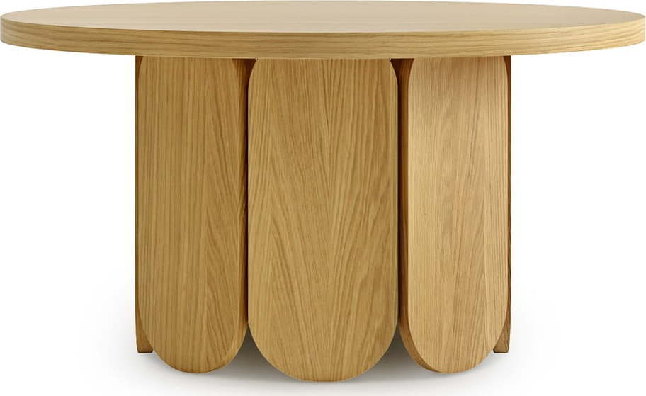 Kulatý konferenční stolek s deskou v dubovém dekoru v přírodní barvě 78x78 cm Soft – Woodman Woodman