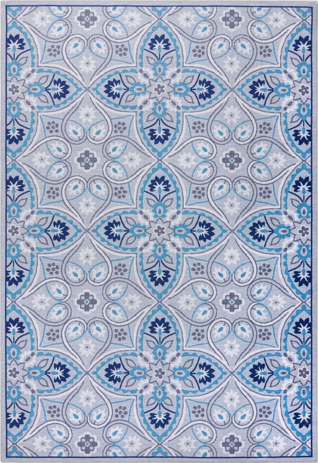 Modrý pratelný koberec 170x120 cm FOLD Ellen - Flair Rugs Flair Rugs