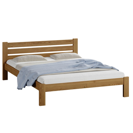 Postel AZJA 160x200cm z masivu borovice Dub MAGNAT