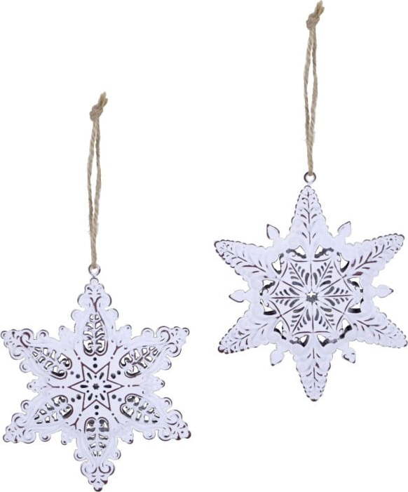 Sada 2 závěsných vánočních dekorací na stromek Ego Dekor Misto Snowflakes Ego Dekor