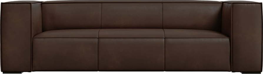 Tmavě hnědá kožená pohovka 227 cm Madame – Windsor & Co Sofas Windsor & Co Sofas