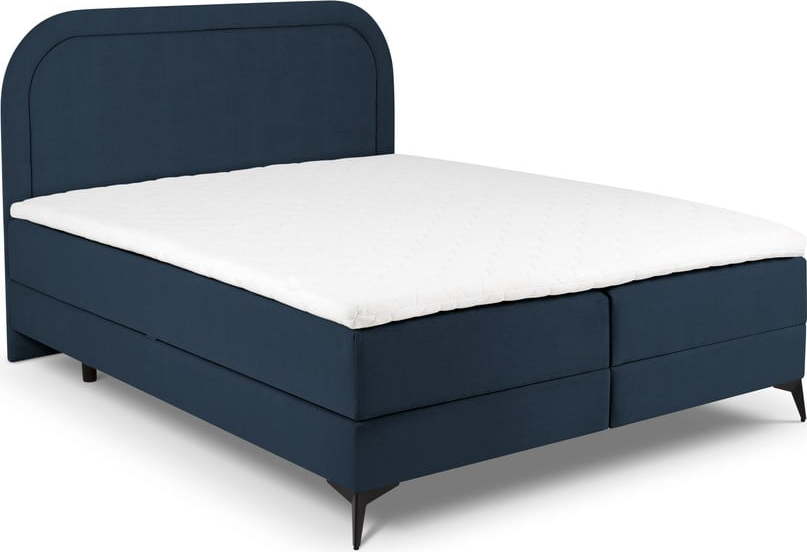 Tmavě modrá boxspring postel s úložným prostorem 160x200 cm Eclipse – Cosmopolitan Design Cosmopolitan design