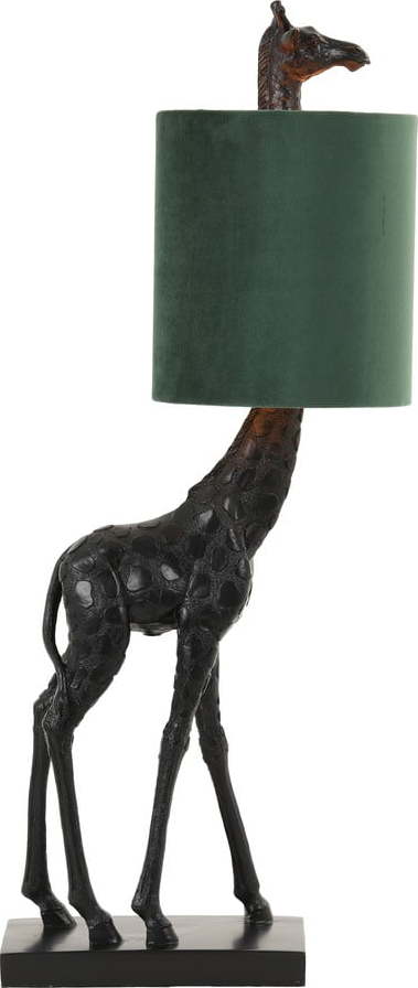 Tmavě zeleno-černá stolní lampa (výška 61 cm) Giraffe – Light & Living Light & Living
