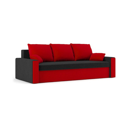 Velká rozkládací pohovka PANAMA Černá/červená SG-nábytek