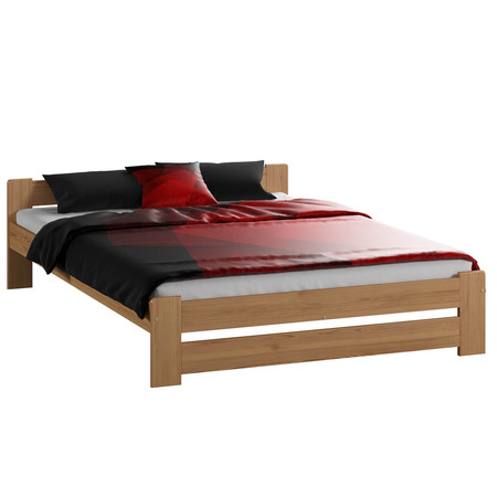 Vyvýšená masivní postel Euro 120x200 cm včetně roštu Olše Home Line