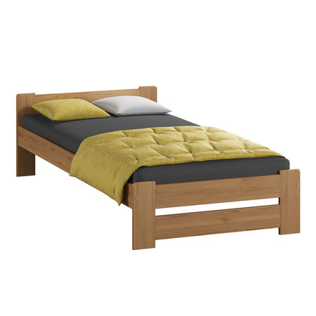 Vyvýšená masivní postel Euro 90x200 cm včetně roštu Olše Home Line