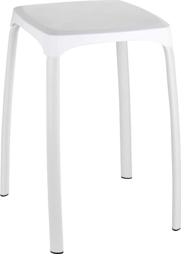 Bílá stolička s nohami z nerezové oceli Wenko Losani WENKO