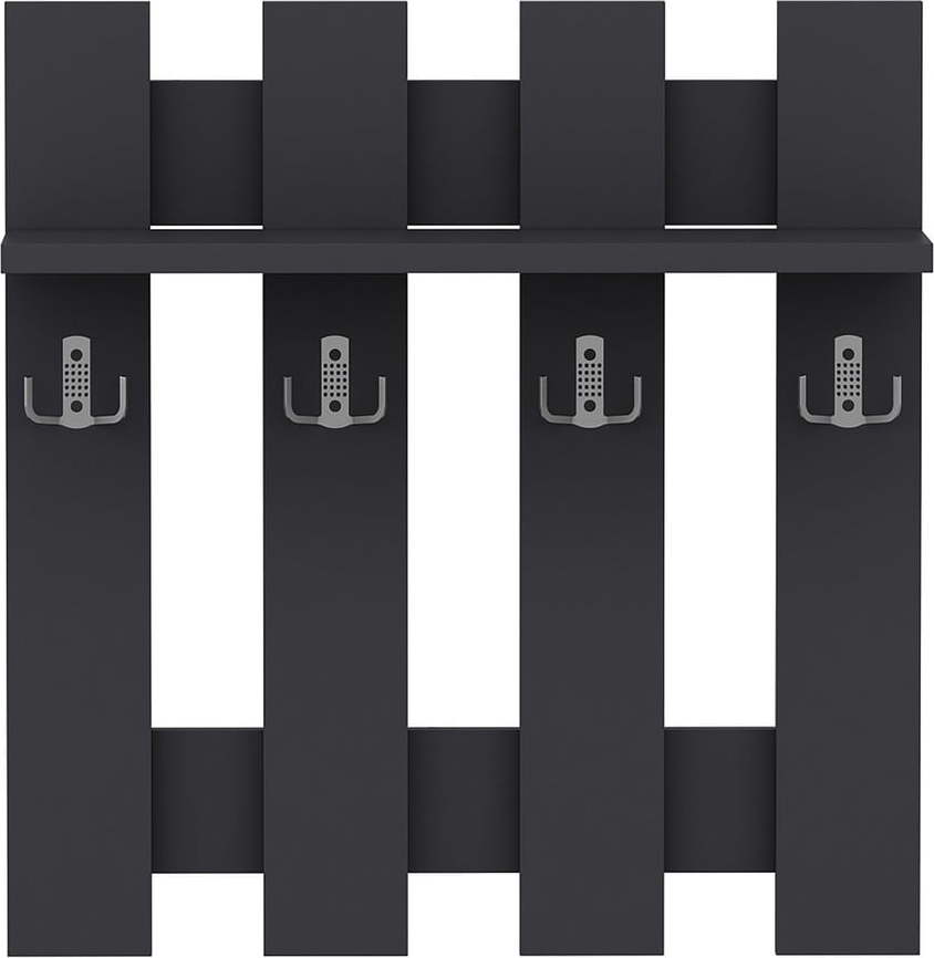 Černý nástěnný věšák Utica – Kalune Design Kalune Design