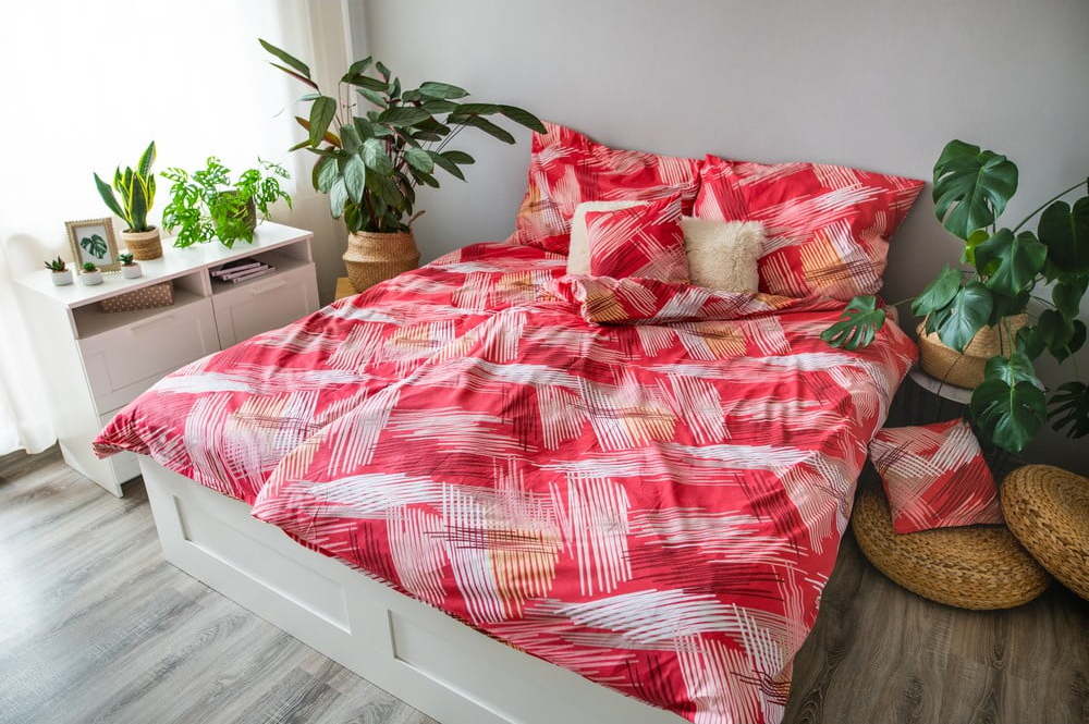 Červené bavlněné povlečení na jednolůžko 140x200 cm LP Dita Red – Cotton House Cotton House