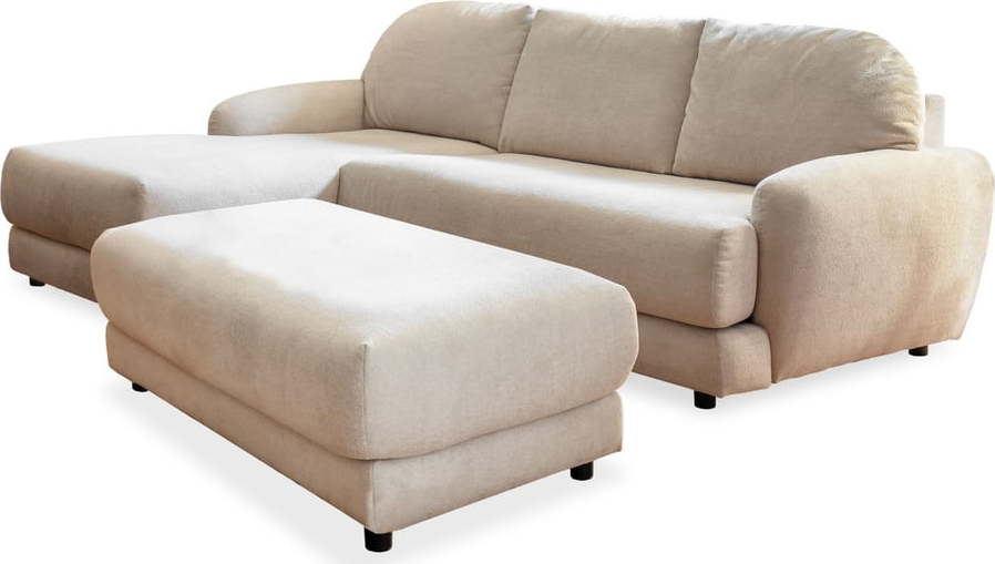 Krémová rozkládací rohová pohovka (levý roh) Comfy Claude – Miuform Miuform