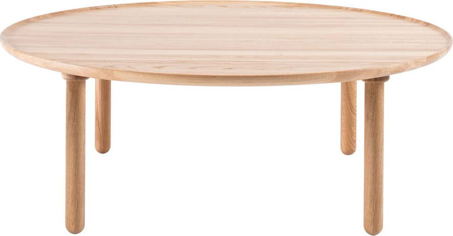 Kulatý konferenční stolek z dubového dřeva v přírodní barvě ø 100 cm Mu – Gazzda Gazzda