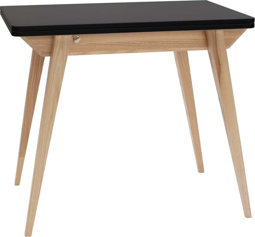 Rozkládací jídelní stůl s černou deskou 65x90 cm Envelope – Ragaba Ragaba