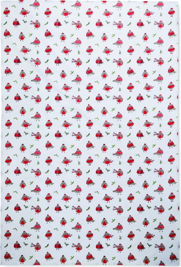 Bavlněný ubrus s vánočním motivem 137x178 cm Christmas Robins – Catherine Lansfield Catherine Lansfield