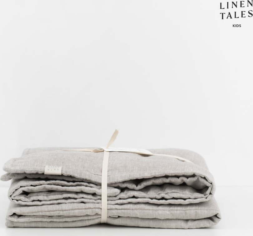 Béžová lněná dětská deka 100x140 cm – Linen Tales Linen Tales