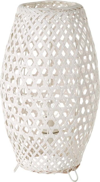 Bílá bambusová stolní lampa s bambusovým stínidlem (výška 36 cm) – Casa Selección Casa Selección