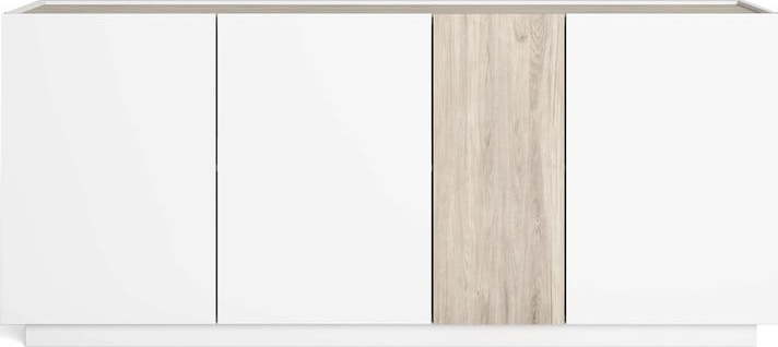 Bílá/přírodní skříňka v dekoru dubu 180x78 cm Udine – Marckeric Marckeric