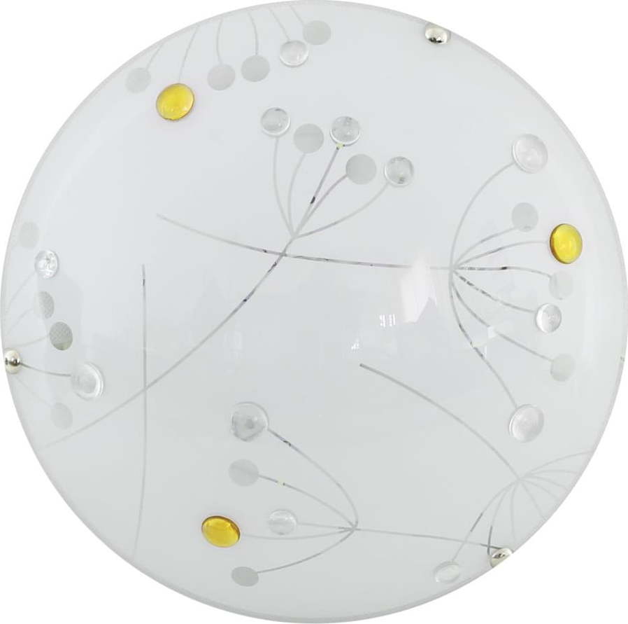 Bílé LED stropní svítidlo se skleněným stínidlem ø 30 cm Floral – Candellux Lighting Candellux Lighting