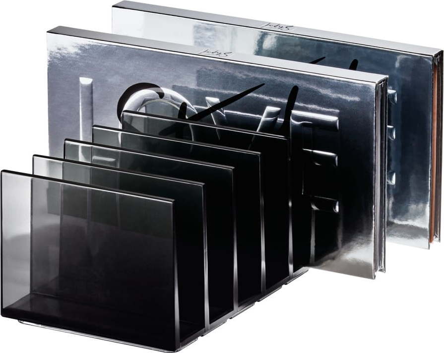 Matně černý koupelnový organizér na kosmetiku z recyklovaného plastu Palette Station – iDesign iDesign