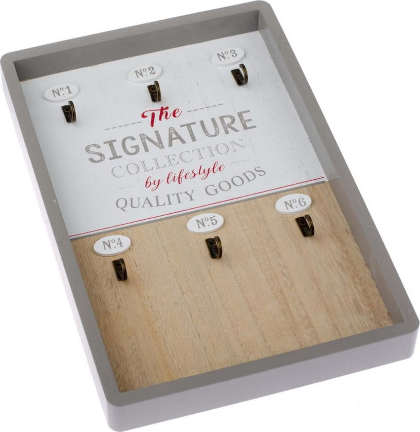 Nástěnný dřevěný věšák na klíče Dakls Signature Dakls