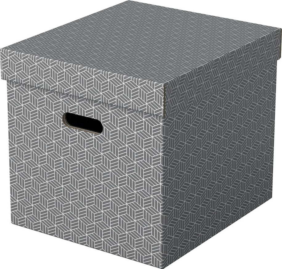 Sada 3 šedých úložných boxů Esselte Home