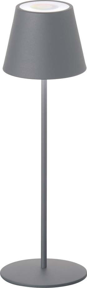 Šedá LED stmívatelná stolní lampa se senzorem pohybu a s kovovým stínidlem (výška 38 cm) Consenza – Fischer & Honsel Fischer & Honsel