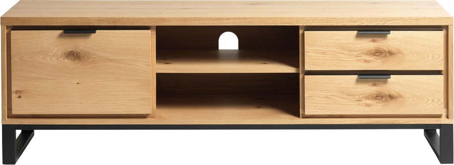 TV stolek v dekoru dubu v přírodní barvě 170x55 cm Livorno – Unique Furniture Unique Furniture