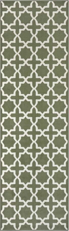Zelený koberec běhoun 350x80 cm Glam - Hanse Home Hanse Home
