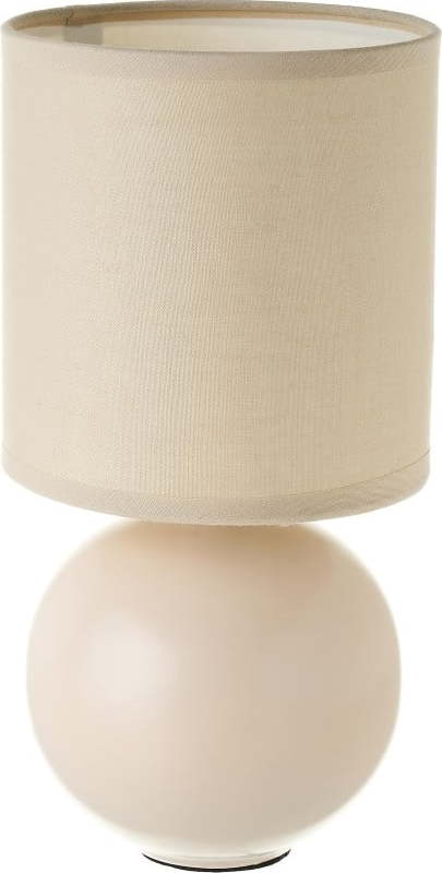 Béžová keramická stolní lampa s textilním stínidlem (výška 24