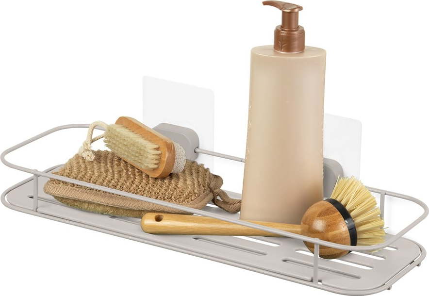 Béžová samodržící kovová koupelnová polička Grena – Compactor Compactor