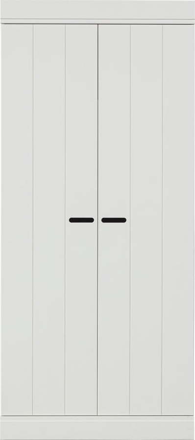 Bílá šatní skříň z borovicového dřeva 77x175 cm Connect – WOOOD WOOOD