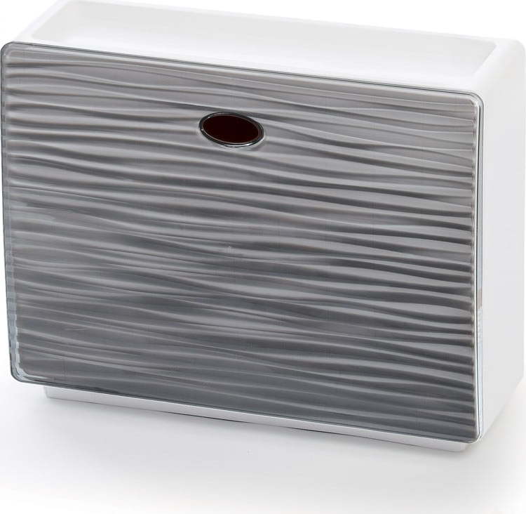 Bílo-šedý plastový výklopný botník Mono Wave – Domopak Domopak