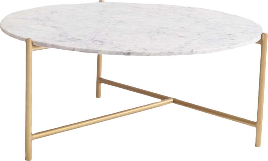 Bílý mramorový kulatý konferenční stolek ø 80 cm Morgans – Really Nice Things Really Nice Things
