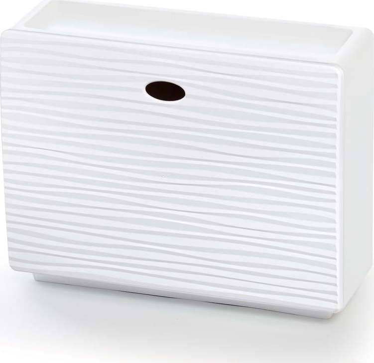 Bílý plastový výklopný botník Mono Wave – Domopak Domopak