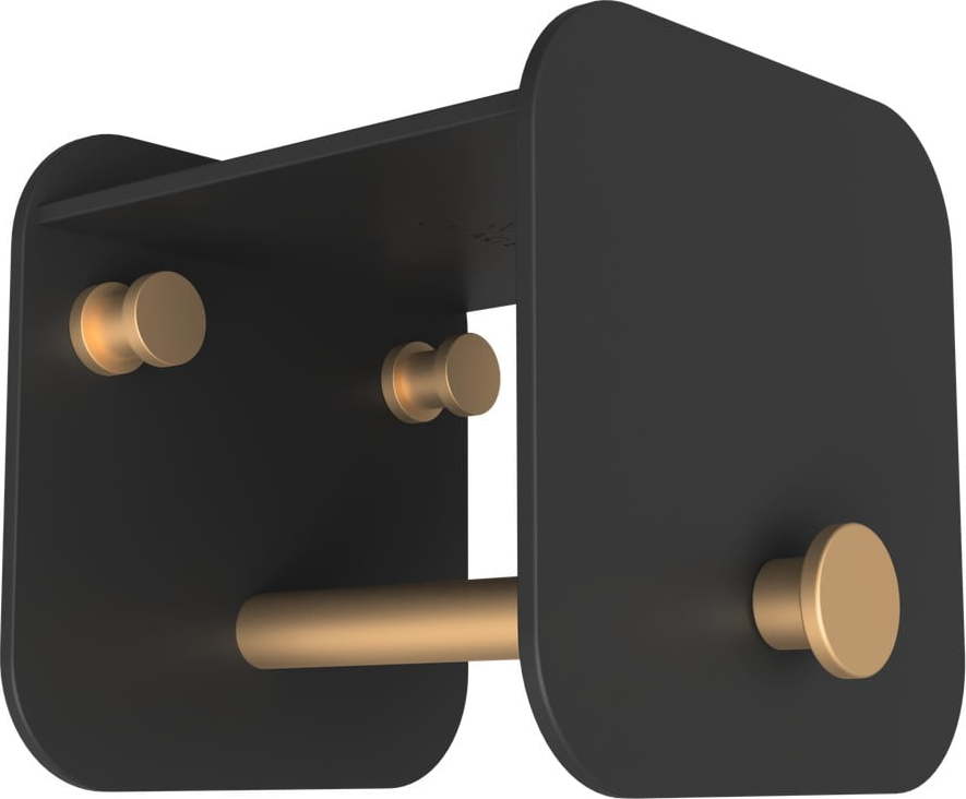 Černý kovový nástěnný věšák s poličkou Hang in There – UMAGE UMAGE