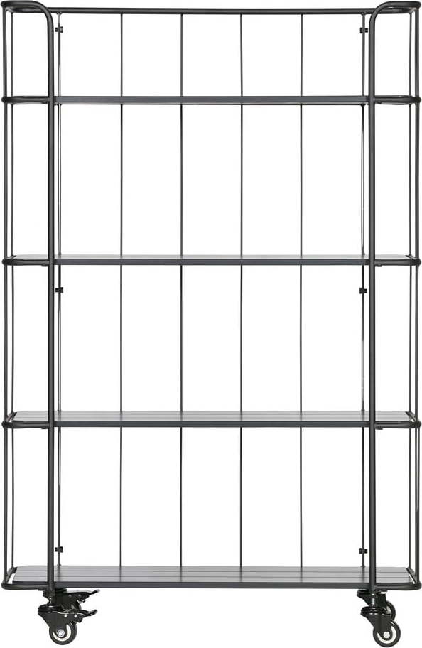 Pojízdný regál s policemi z borovicového dřeva WOOOD Caro