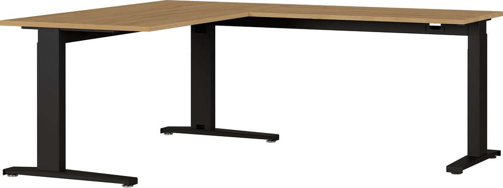 Pracovní stůl s deskou v dubovém dekoru 193x160 cm Agenda – Germania Germania