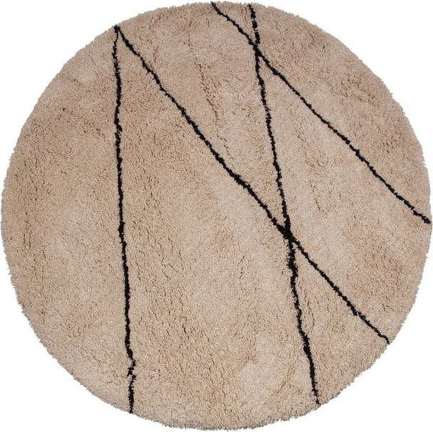 Béžový kulatý koberec ø 200 cm Cleo – WOOOD WOOOD