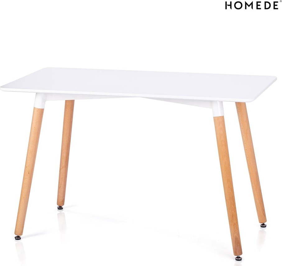 Jídelní stůl s bílou deskou 80x120 cm Elle – Homede HOMEDE