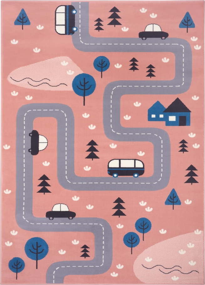 Růžový dětský koberec 160x220 cm Adventures – Hanse Home Hanse Home