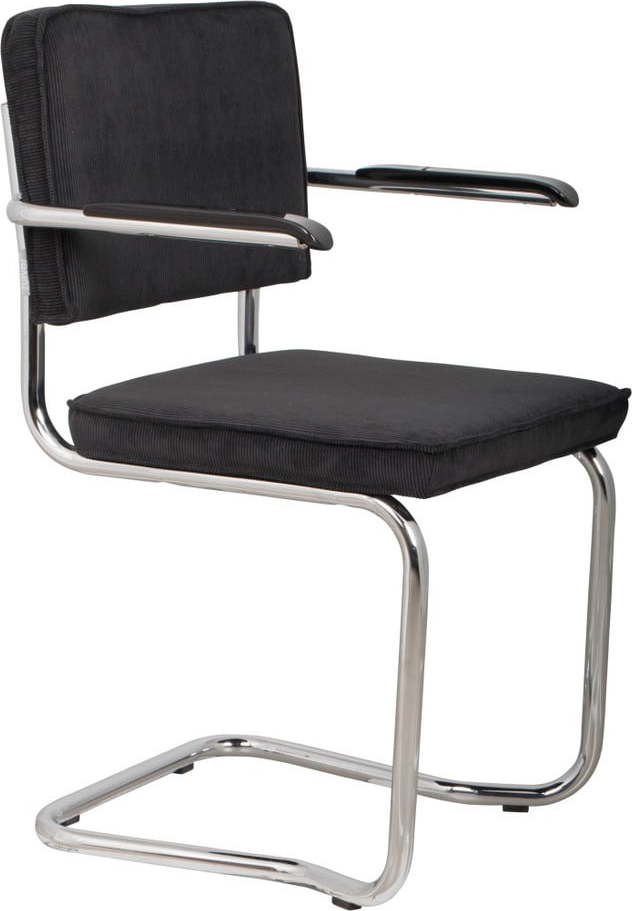 Sada 2 černých židlí s područkami Zuiver Ridge Kink Rib Zuiver