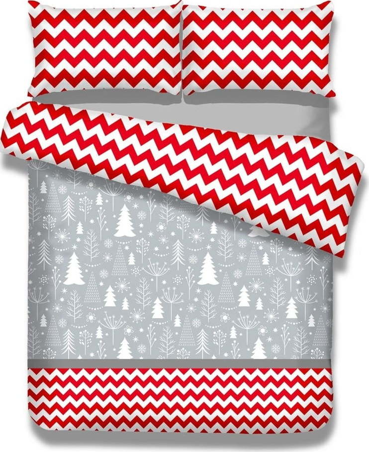 Sada 2 flanelových povlečení na jednolůžko AmeliaHome Christmas Mess