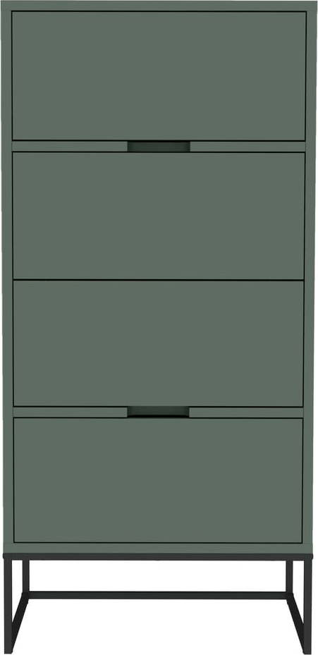 Šedozelená vysoká komoda 60x127 cm Lipp - Tenzo Tenzo