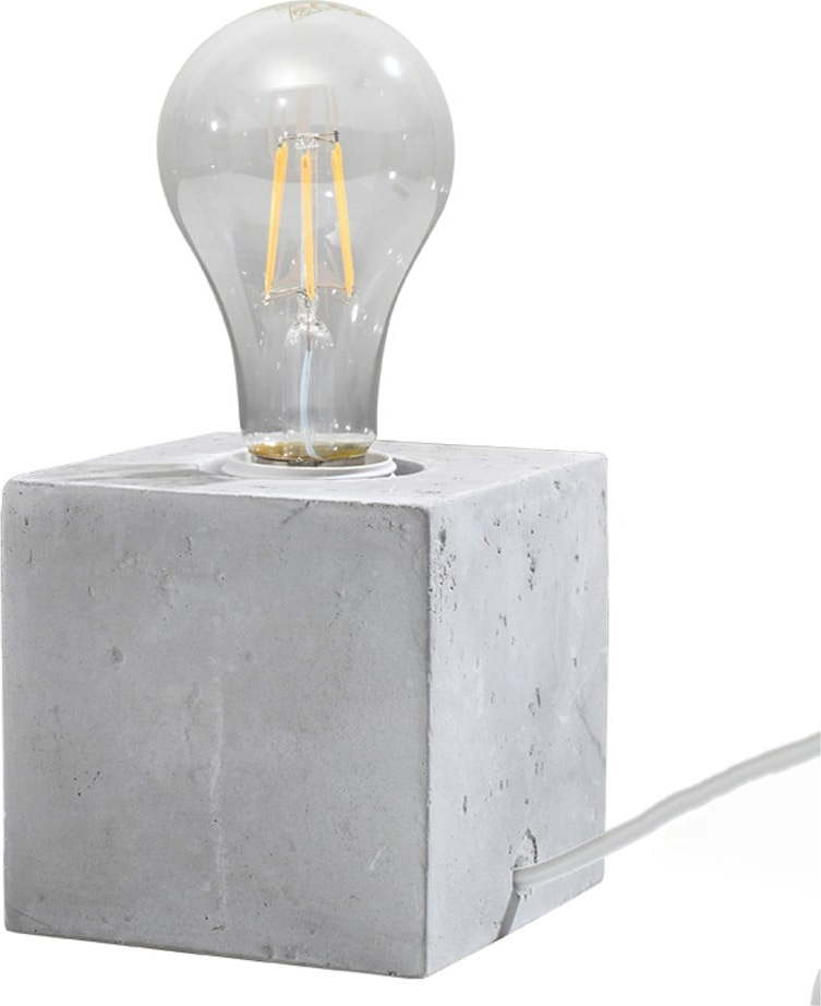 Světle šedá stolní lampa (výška 10 cm) Gabi – Nice Lamps Nice Lamps