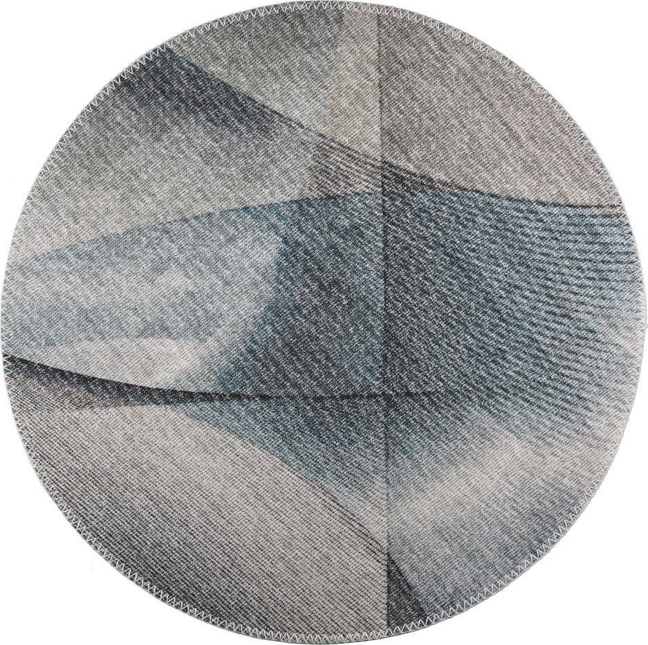 Světle šedý pratelný kulatý koberec ø 100 cm – Vitaus Vitaus