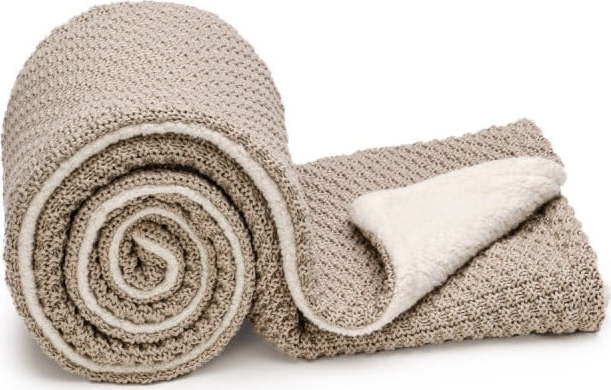 Béžová pletená dětská deka 80x100 cm – T-TOMI T-Tomi