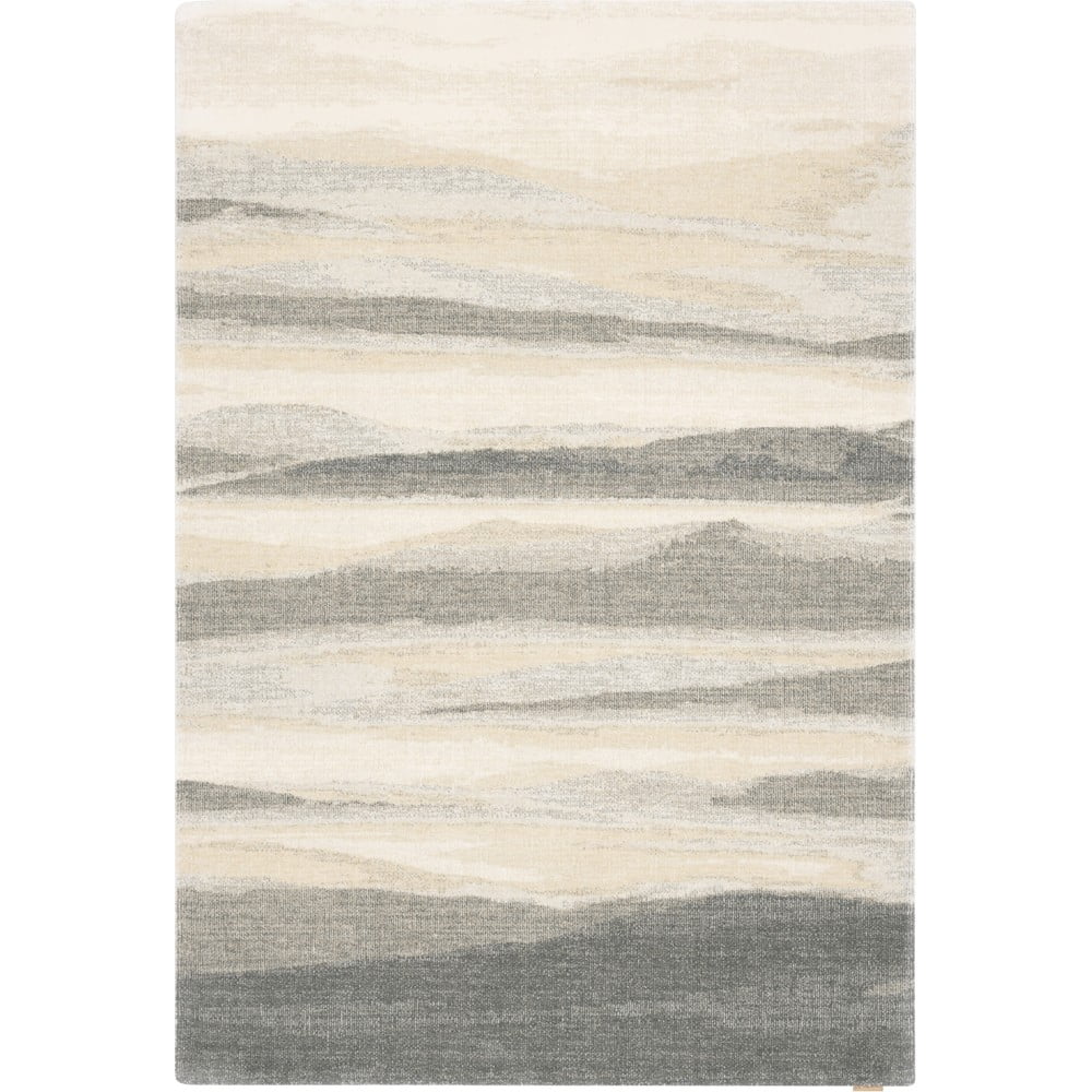 Béžovo-šedý vlněný koberec 133x190 cm Elidu – Agnella Agnella