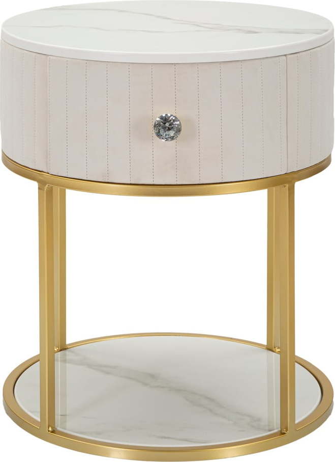 Béžový noční stolek Montpellier - Mauro Ferretti Mauro Ferretti