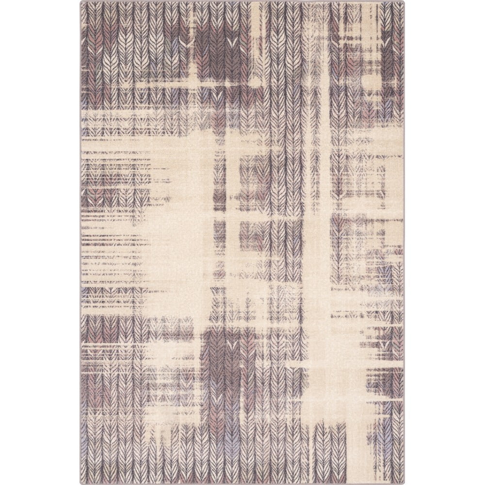 Béžový vlněný koberec 133x180 cm Braids – Agnella Agnella