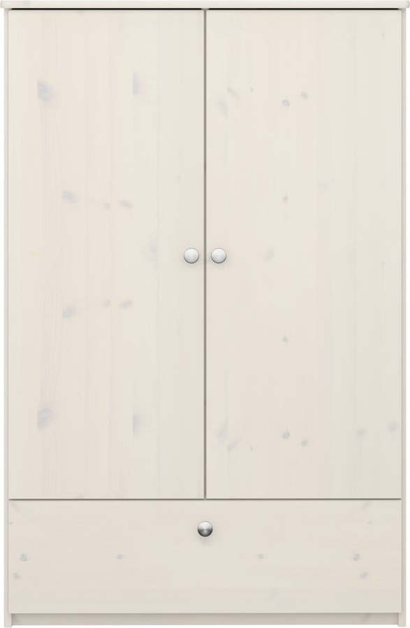 Bílá dětská šatní skříň z borovicového dřeva 80x123 cm Memphis - Tvilum Tvilum